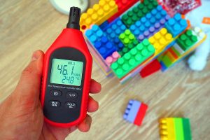 Formaldehyde Testing in a home with block toys on the floor